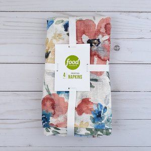 Fabric Dinner Napkins Floral 20x20 Set of 4